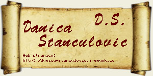 Danica Stančulović vizit kartica